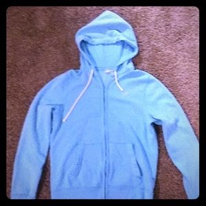 MEN'S HOLLISTER LIGHT BLUE HOODED JACKET